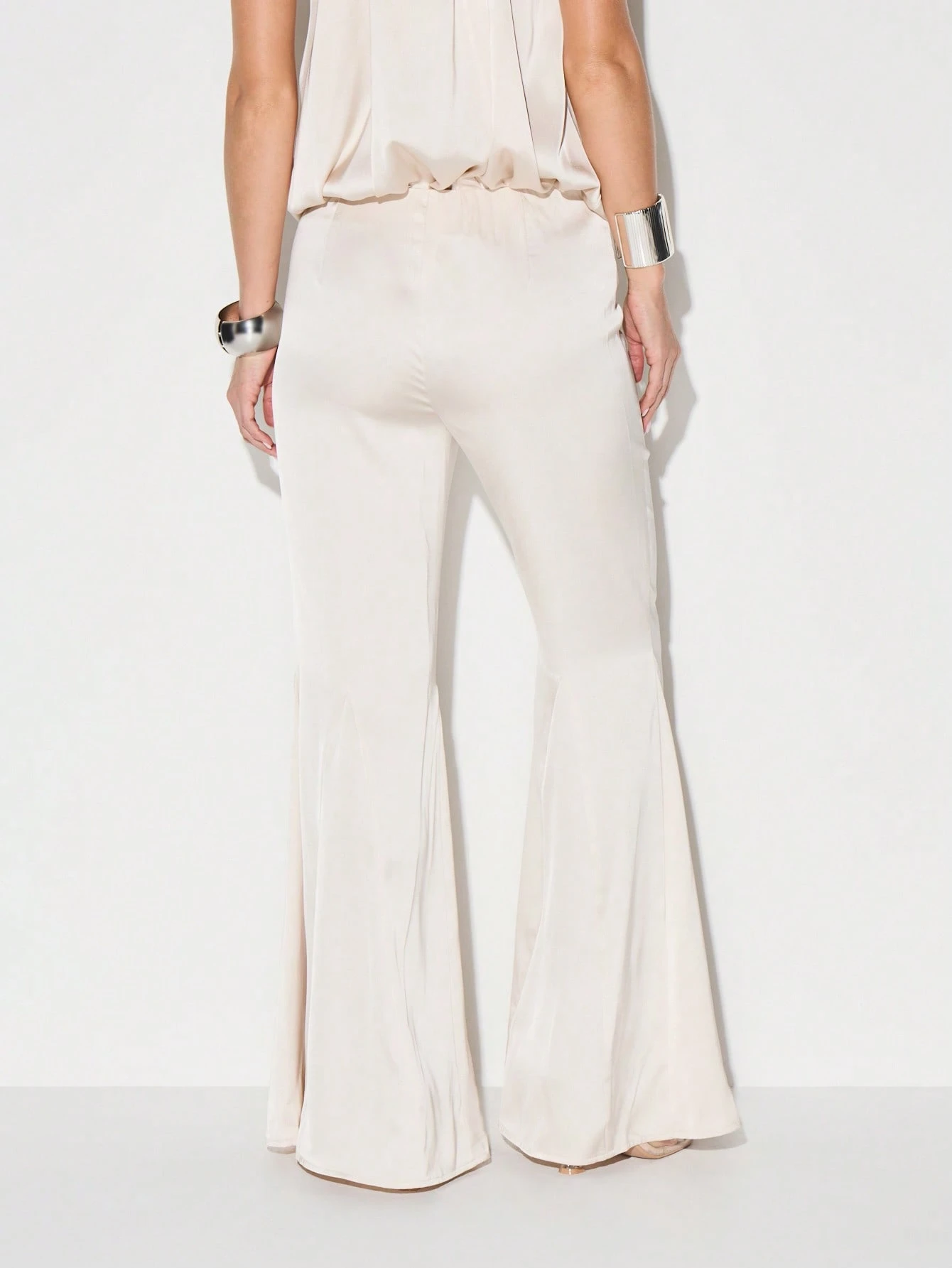 KIZN Palazzohose aus Satin mit weitem Bein