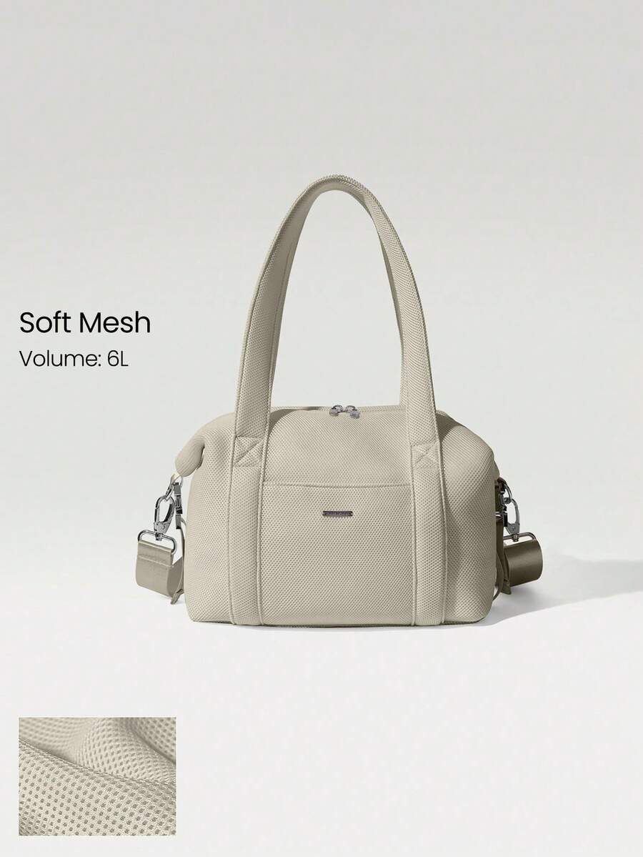 GLOWMODE Grab And Glow 6L 柔软舒适网眼可调节肩带斜挎包单肩方形手提包健身房工作室旅行度假日常休闲装 - 淺卡其色 - 查看 1