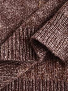 Manfinity Bizformal كارديجان رجالي بنمط هندسي مجرد، ملابس علوية علوية فضفاضة عصرية بأزرار، كنزة صوفية صوفية رجالية، خريف/شتاء - متعدد الألوان - مشاهدة 5