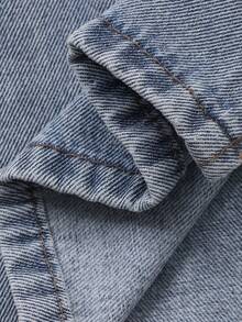 DAZY Women's Casual Distressed Wide Leg Jeans