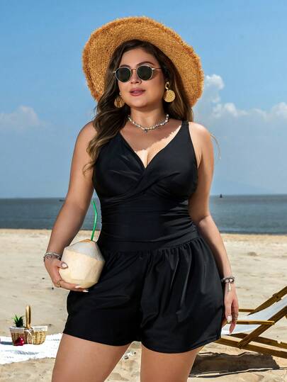 Swim Lushoire 加大码泳衣套装，2 件套泳衣和泳裤