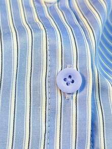 Franclia 女式圆领长袖条纹印花拼布运动衫，秋季服装 - 彩色 - 查看 4