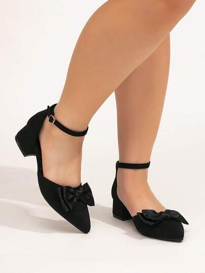 CUCCOO CURVES Plus Size Women's Pointed Toe High Heel Shoes, Fashionable Nude Strap Strap Design For Christmas