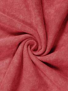 ROMWE MEN Goth 男士休闲酸洗拉链连帽衫，长袖上衣 - 紅色 - 查看 4