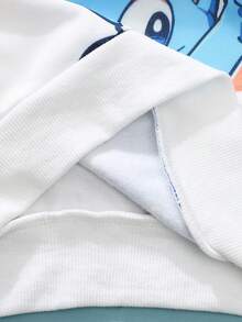 SHEIN Baby Boy Winter Clothing Blue Color Fun And Unique Sleeves Cute Animal Prints With Large Patterns Kids Baby Clothes Ootd - Blue - View 5