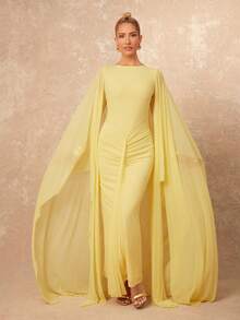 Lumalex Đầm voan xếp ly dáng suông, cổ thuyền, cổ choàng, eo thon, ôm sát cơ thể, chất liệu chiffon, thích hợp cho mùa xuân sớm. Đầm mùa xuân cho nữ, trang phục đi nghỉ mát, sinh nhật, đám cưới, quà tặng ngày Valentine, trang phục lãng mạn cho ngày Valentine, khách mời đám cưới, quà tặng ngày Valentine, trang phục lãng mạn cho ngày Valentine, tiệc tùng, kỳ nghỉ hè, trang phục đi biển, vẻ ngoài sang trọng, phong cách quý phái, trang phục thanh lịch, dạ hội, tiệc tùng, tiệc tùng, trang phục kín đáo, phong cách cổ điển, tiệc rave, tiệc tùng nhiều lớp. - Màu vàng - Xem 4