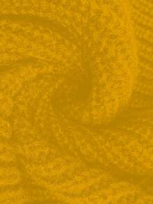 Elenzga 大码女式休闲蝴蝶结圆领长袖毛衣，秋冬 - 黃色 - 查看 8