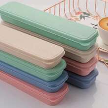 1PC/Hộp đựng nĩa, thìa, đũa và dao kéo thời trang, Hộp đựng nĩa, dao kéo du lịch di động cho học sinh, Hộp đựng bộ đũa ăn uống du lịch, Hộp đựng nĩa, thìa, đũa, dao kéo có thể tái sử dụng, Chất liệu tuyệt vời, di động - Nhiều màu - Xem 9