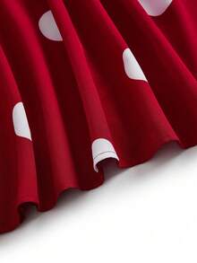 SHEIN Clasi Plus Size Women V-Neck Long Sleeve Polka Dot Printed Elegant Dress For New Year Clothes Maxi Women Outfit