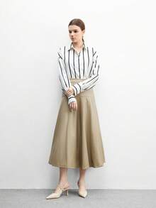 CUCCOO BIZCHIC 女士时尚百搭闭趾简约松紧带米色尖头名人风格通勤办公室女士细高跟穆勒鞋 - 米色 - 查看 10