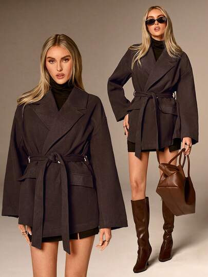 Avantive Fall&Winter Halloween Christmas New Year Going Out Graduation Prom Elegant Formal Luxury Chic Business Casual Birthday/Office Outfits/Country Concert/Club Outfits Sexy/Western/Work Clothes/Streetwear/Vintage/Festival/Cocktail/Rave/Prom/Hawaii/Airport/Funny/Basic/Brunch Outfits/2000s Style/Bodycon/Old Money Style/Church/Homecoming/Classy/Party/Modest/Date Night/Autumn/Winter/Brown Color Regular Fit Casual Jacket,