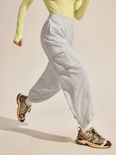 Exploreva Outdoor Multi-Pocket Grey Sweatpants & Joggers