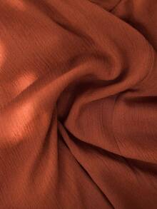 SHEIN Frenchy Plus Size Women Ruffle Hem Blouse, Casual Commuter Shirt Thanksgiving - Rust Brown - View 7
