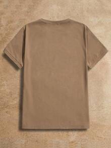 Manfinity NXTstreet Men Cotton Round Neck Graphic Print Short Sleeve Tee, Boyfriend Gift, For Work, Summer