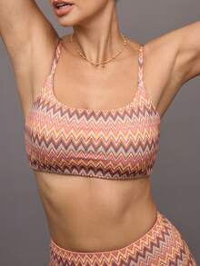 Activina 波西米亚印花女士运动文胸 - 彩色 - 查看 4