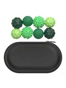 4/8个磁性硅胶球套装，带纹理，可舒缓压力，颜色随机（黑、绿、粉、紫），适用于办公室、教室、公司，全年可用。 - 彩色 - 查看 11