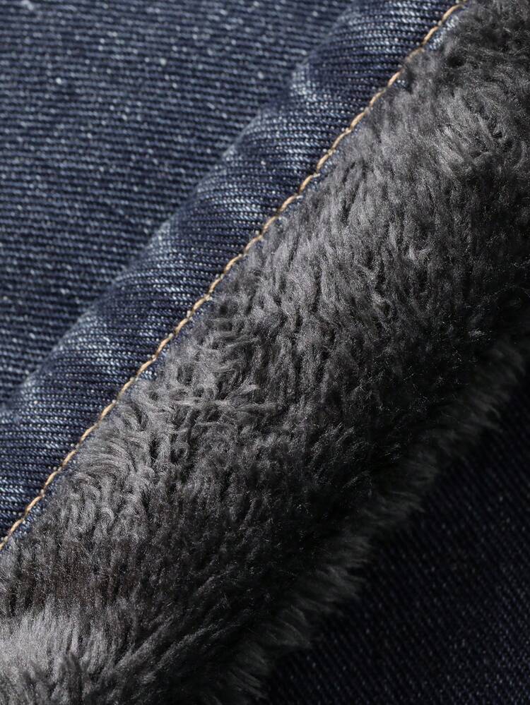 Women's Casual Thermal Lined Denim Jeans, Fashion & Versatile, Suitable For Autumn & Winter