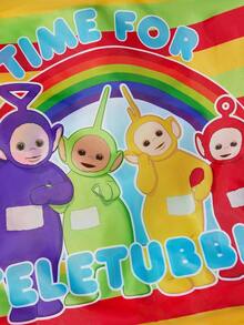 Teletubbies X SHEIN 1pc Cute Cartoon Character Printed Foldable Shopping Bag, Tote Bag With Attached Pouch Bag With Beaded Chain, Can Be Hung On Bags, Tinky Winky, Dipsy, Laa-Laa, Po