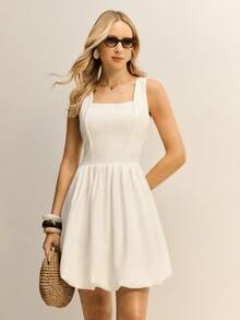 Daynim Women Denim Dresses - trắng - Xem 6