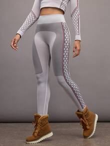 Activina Mallas de base de compresión para deportes de esquí al aire libre en invierno - Blanco Crema - Ver 1