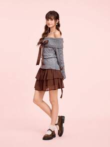 CUCCOO DOLLMOD Damen Loafer mit dicker Sohle, süß & elegant, weich & bequem, Lässig & minimalistisch, süß & preppy Stil, geeignet für Dates, Partys, Nachmittagstee, Ballettschuhe - Kaffeebraun - Übersicht 10