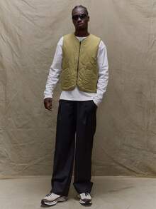 Musero 男士双面轻薄加厚拉链背心冬季外套春夏季节日度假