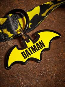 BATMAN X SHEIN 1 Set Of Cartoon Pattern Printed Pet Travel Harness And Leash Set, Multiple Size Options, Adjustable Harness Length, Suitable For Cats, Suitable For Dogs,  Cool, Bat