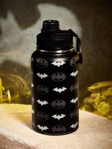 BATMAN X SHEIN 24 Onzas de acero inoxidable, con asa para un fácil transporte, adecuado para gimnasios y viajes - Negro - Ver 6