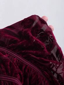 Sweetra Women's New Sexy Velvet Ruched Halter Neck Backless Tie Strap Ruffle Hem Sleeveless Camisole Top