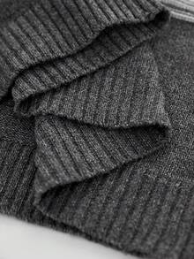 RONVEXI 男士休闲几何图案圆领宽松针织毛衣，秋冬 - 彩色 - 查看 6