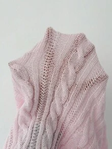 Rafferiza Women's Basic Fringe Design Sexy Sweater - Pink - View 5