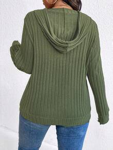 Plus Size Hooded Long Sleeve Drawstring Solid Color Simple Fashionable Loose Comfortable Sweatshirt Pullover Fall Outfit Winter Autumn