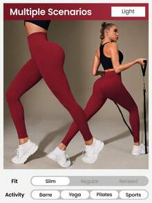 Seamluxe SHEIN Sport Legging Sem Costura Slim de Cintura Alta Canelada para Mulheres - Maciez de Segunda Pele Nuvem Macia, Secagem Rápida, Respirável, Elástica em 4 Direções, Ideal para Corrida, Ciclismo, Yoga, Pickleball, Exercícios e Uso Casual, Cor Preta