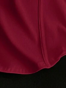 Resyla 休闲纯色短袖T恤，夏季百搭 - 紅色 - 查看 5