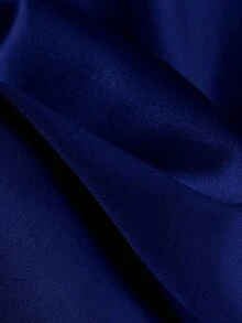 Franclia Beige Camisole Strap Waist Single Side Ruffle Trim Minimalist Fashion Camisole Strap For Women - Navy Blue - View 5