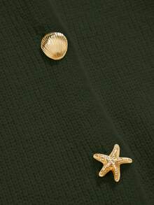 Franclia Women's Fashionable Elegant Versatile Long Sleeve Pullover Knit Dress, Unique & Exquisite, Suitable For Spring & Autumn - Dark Green - View 8