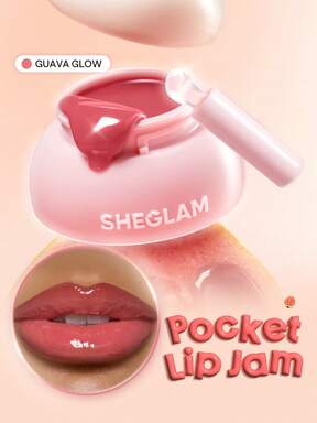 SHEGLAM Hydra Jelly Pocket بلسم شفاه-Guava Glow روج,ملمع شفاه شفاف علامة تجارية جمال مكياج مستحضرات تجميل للنساء الفتيات مثالي لفصل الخريف الشتاء مثالي ل- Y2K أزياء أنيقة هدية حفلة جاهز أفضل لون