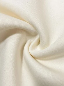 SHEIN PETITE Women's Loose Elegant Wide Leg Pants, Black & Beige Color Block, Autumn Cream Pants Black And White Pants Fashion Clothes Elegant Casual Luxury Clothes For Women - Apricot - View 6