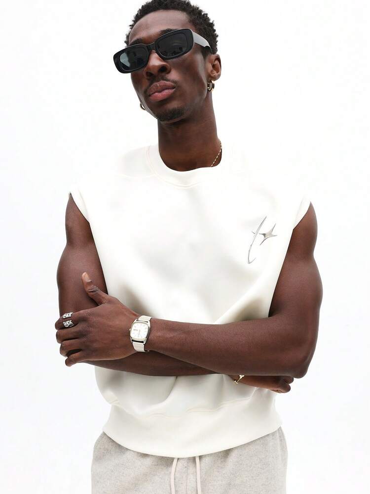 Sleeveless Crew Neck Knit Vest