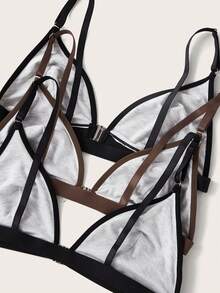 Teen Girl Front Closure Wireless Leopard Print Comfortable Bra - Multicolor - View 3