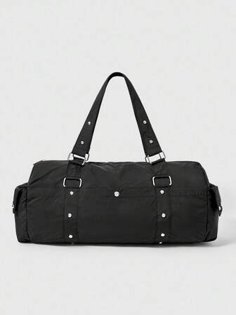 Grunge Punk Damen Lässig vielseitige einfarbige Shopper Tasche
