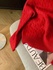 Airaco Women's Casual Solid Color Sweater, Autumn/Winter, Christmas