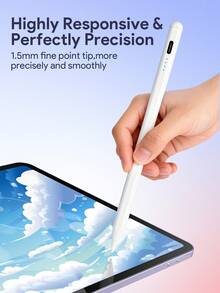JMMO Stylus Pen Compatible With IPad With Palm Rejection Tilt Sensitivity,Battery 90mAh,Pen Compatible With IPad 10th 10.9 2022, Air4/5/6/M4, IPad A16 11th 2025, IPad Air11&13-Inch(M3/M2),IPad Pro 11/12.9 Inch-White - White - View 4