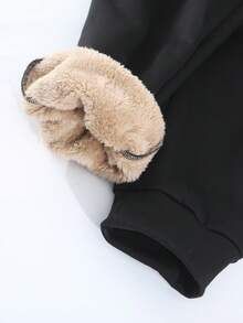 Vacaura 2pcs Teenage Thermal Lined Hoodie Jacket And Jogger Pants Set, Casual Outfit For Autumn/Winter