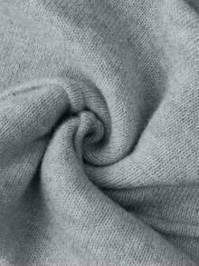 Selianne 女士高腰抽绳宽松版型奢华针织阔腿裤 - 灰色 - 查看 7