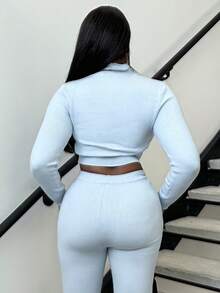 Alexandranx Suéter de cuello alto con cremallera, de manga larga y ajustado, para otoño, estilo campestre y acogedor, ideal para volver al colegio, casual y para estar en casa, en color caramelo, para uso en invierno, en la oficina o en Navidad