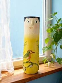 1 件波西米亚人脸花瓶，家庭绘画小花瓶，用于插花，人脸花瓶，手工波西米亚花瓶，用于装饰，农舍房间装饰，家居装饰，艺术家居装饰点缀，手工装饰礼物，生日毕业，花园装饰，户外，花盆，花盆，园艺 - 彩色 - 查看 18