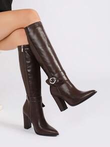 CUCCOO SZL Women Knee-High Boots - Brown - View 5