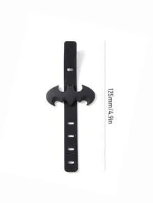 BATMAN X SHEIN Kẹp giữ cáp hoạt hình, kẹp sắp xếp cáp sạc tai nghe du lịch, kẹp tổ chức cáp đa chức năng tại nhà, phù hợp để lưu trữ nhiều loại cáp khác nhau. - màu đen - Xem 3