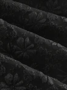 SHEIN MOD Robe vintage de style palais en jacquard pour femmes de grande taille. Robes d'été pour femmes, robes de demoiselle d'honneur, vêtements de rentrée scolaire, robe de douche de mariage - Noir - Voir 4